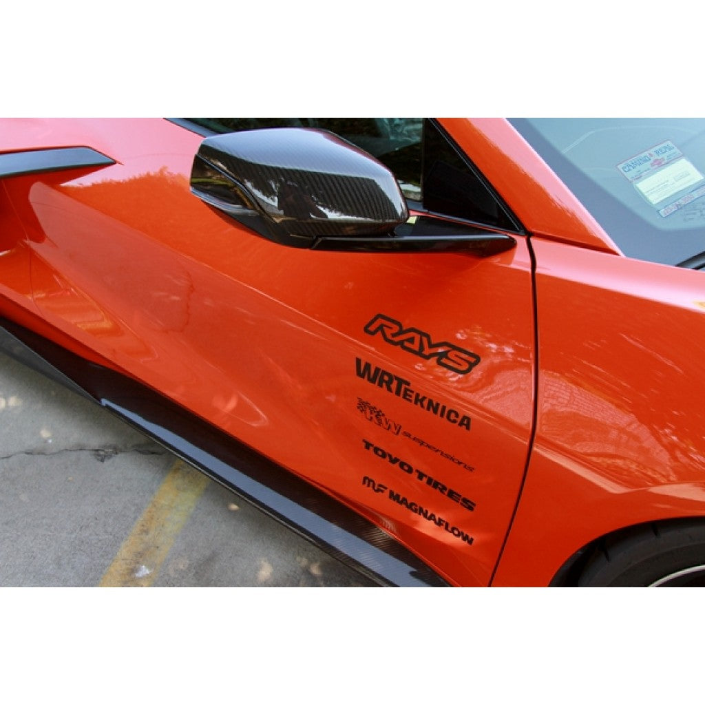 Chevrolet Corvette C8 Carbon Fiber Side Rocker Extensions/ Side Skirt