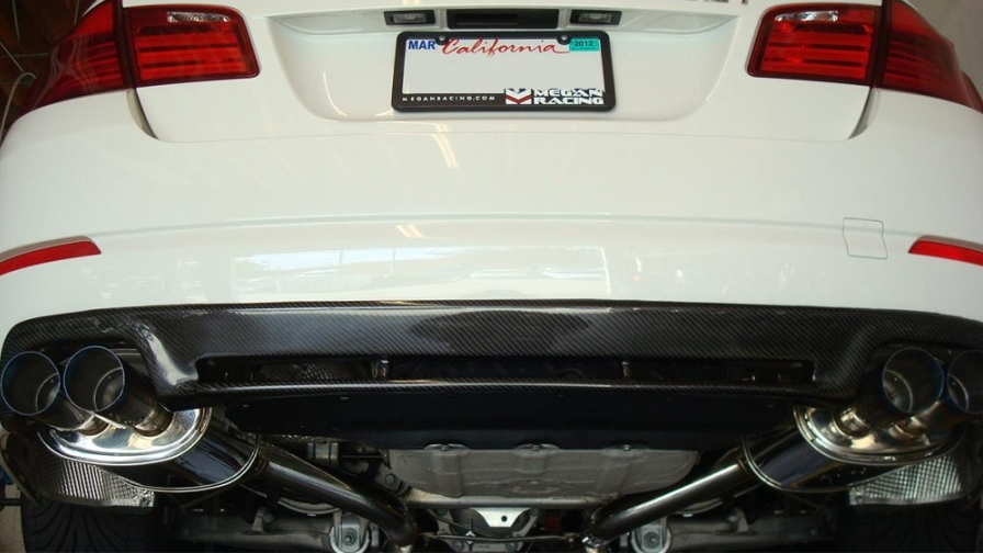 Megan Racing - BMW F10 2011+ (535i w/ M-Sport Bumper) Supremo Exhaust System – Burnt Rolled Tips – MR-ABE-BF10V2-VO-RR+RL