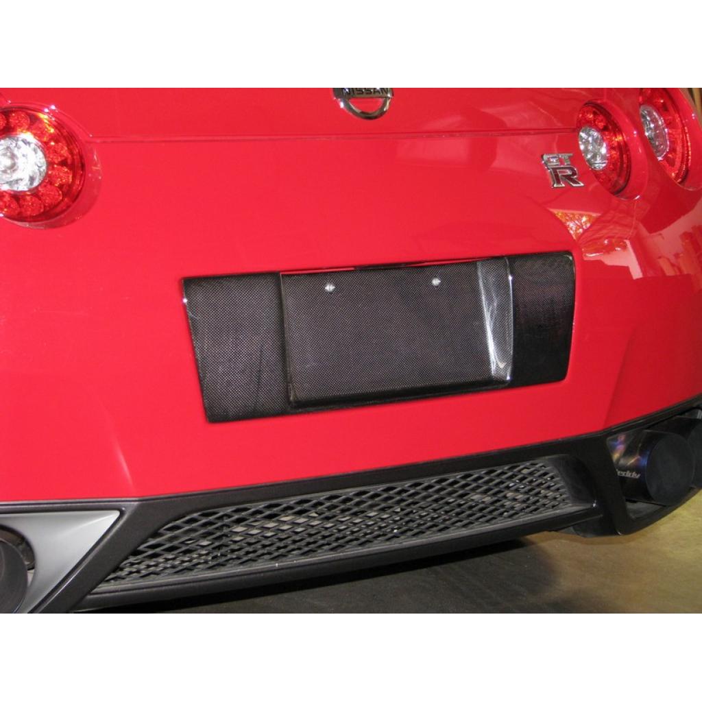 Carbon Fiber Nissan GTR R35 License Plate Backing 2008-2011
