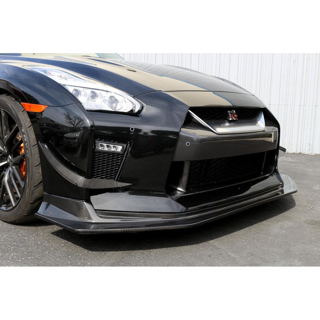 Nissan GTR R35 Carbon Fiber Front Bumper Canards 2017-2022