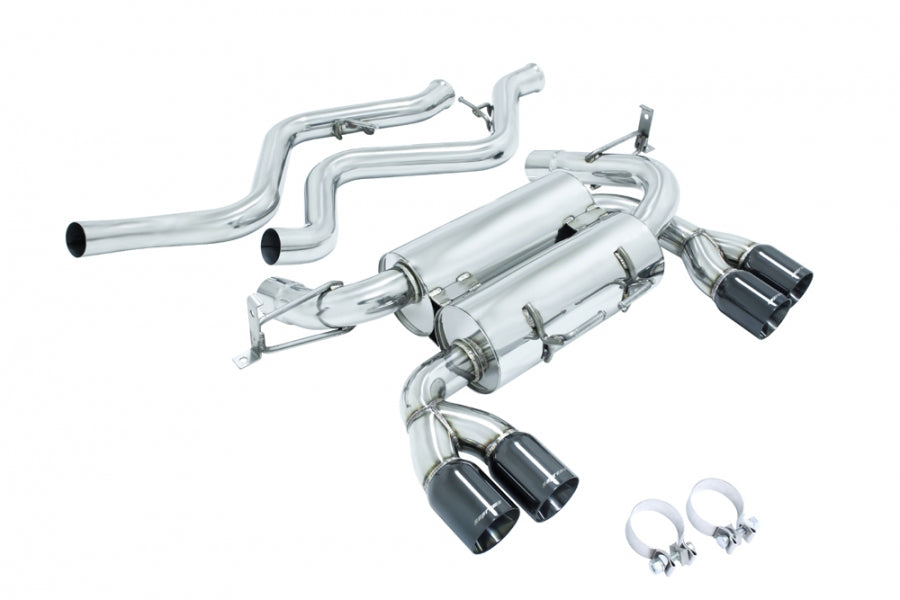 Megan Racing - Supremo Exhaust System for BMW E90 M3 Sedan 08-11- Black Chrome Rolled Tips – MR-ABE-BE90M34D-BC