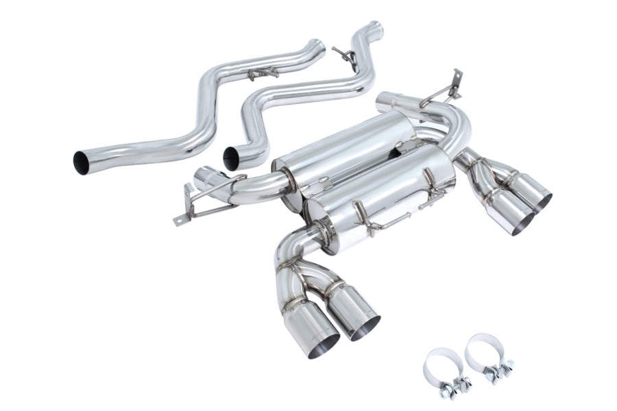 Megan Racing - Supremo Exhaust System for BMW E90 M3 Sedan 08-11 – Stainless Rolled Tips – MR-ABE-BE90M34D-SS