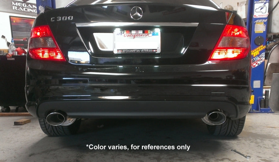 Megan Racing - Mercedes Benz C-Class C300/C350 V6 Sedan 08-14 – Burnt Rolled Tips – Rear Section – OE-RS – MR-CBS-W204V6-VO-R+M