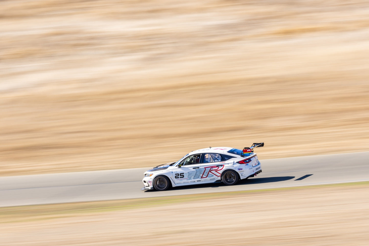 Honda FL5 Civic Type R GT-250 Carbon Fiber Swan Neck Wing 67" 2023 - Current