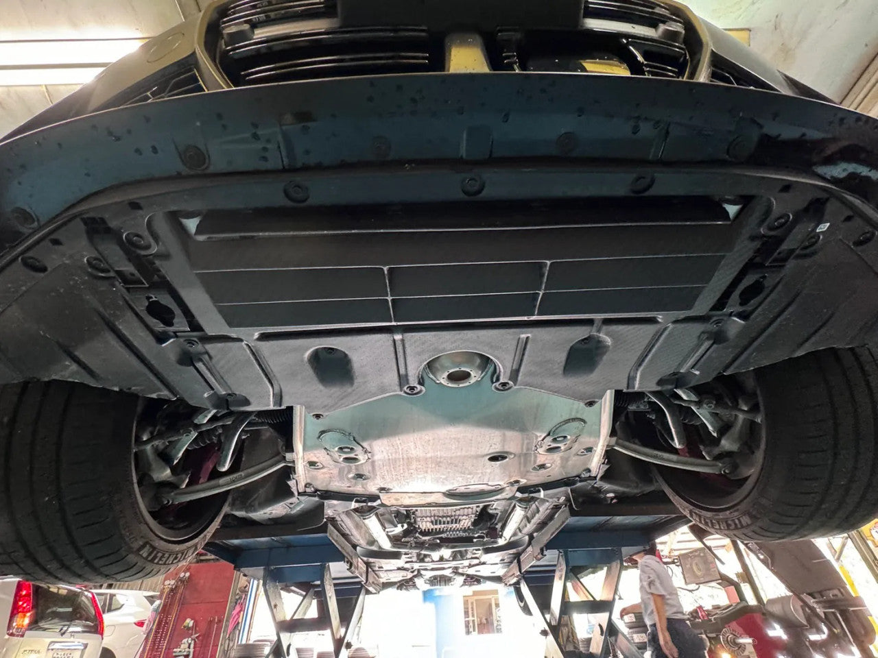 FTP Dry Carbon Skid Plate Oil Cooler Guard