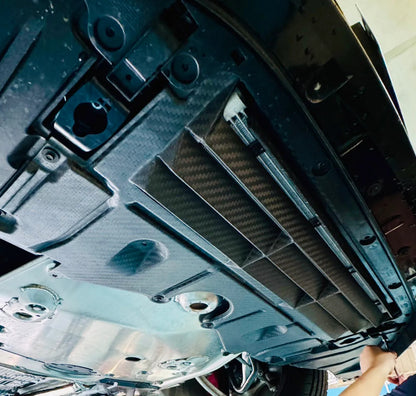 FTP Dry Carbon Skid Plate Oil Cooler Guard