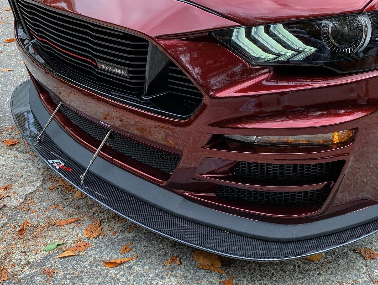 Ford Mustang S550 Carbon Fiber Front Wind Splitter 2018-2023
