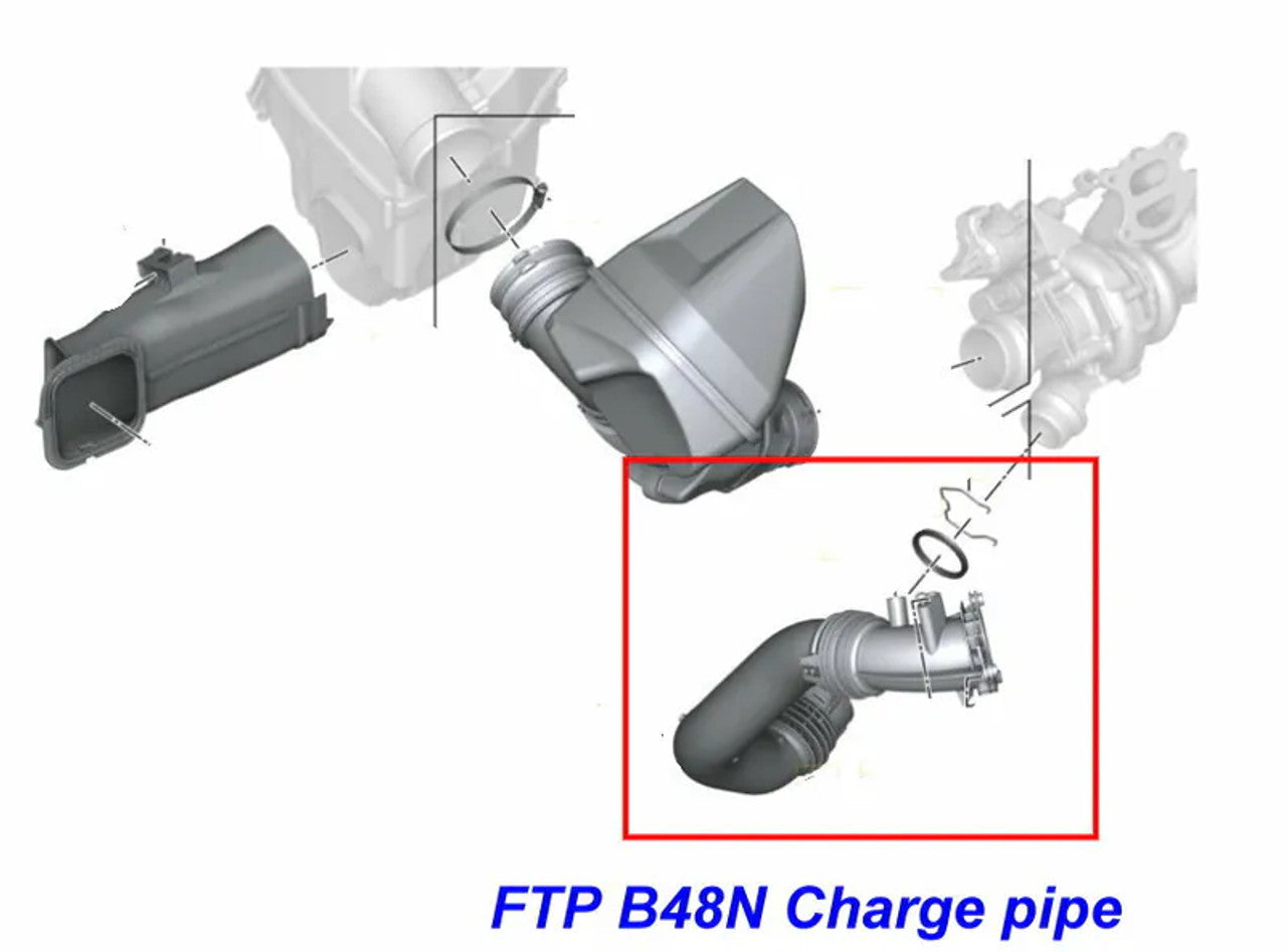 FTP BMW B48N Charge Pipe - Gen2 Upgrade ,13715A71433 ,2024