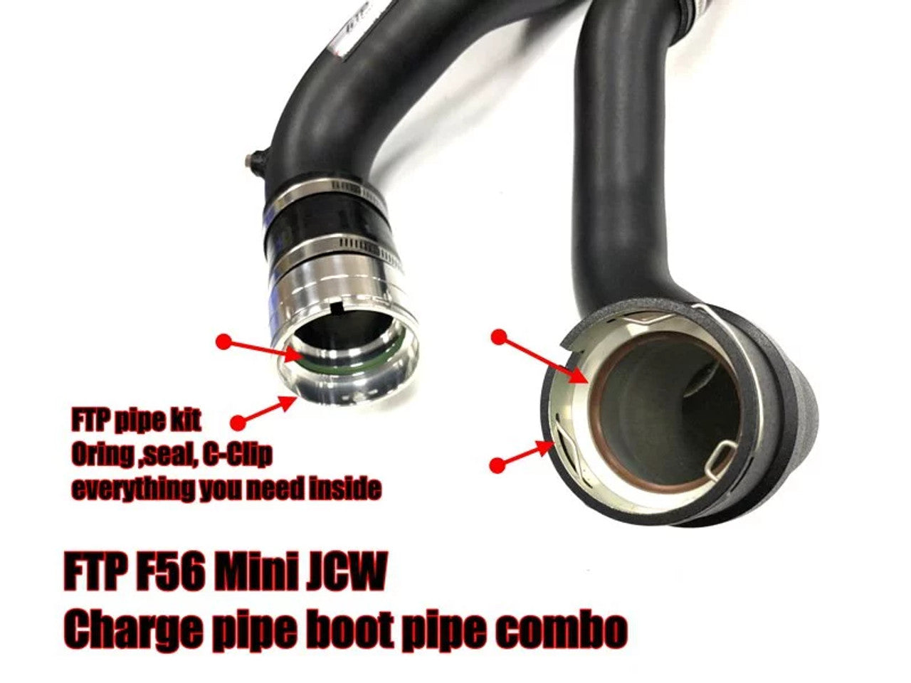 FTP Mini JCW V2 F56 B48 Charge Pipe+Boost Pipe V2 (X1 / 2AT / 2GT)