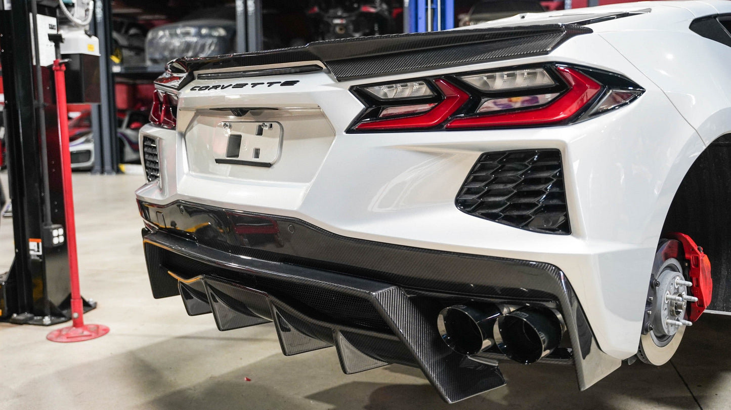 Chevrolet Corvette C8 Carbon Fiber Rear Spoiler Delete