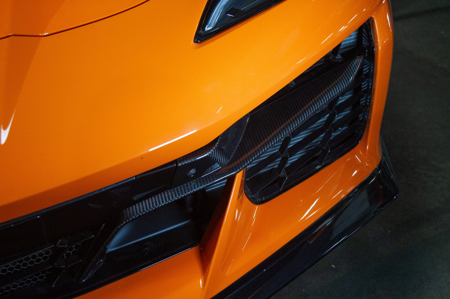 Chevrolet Corvette C8 Z06 Carbon Fiber Front Bumper Grill Inserts