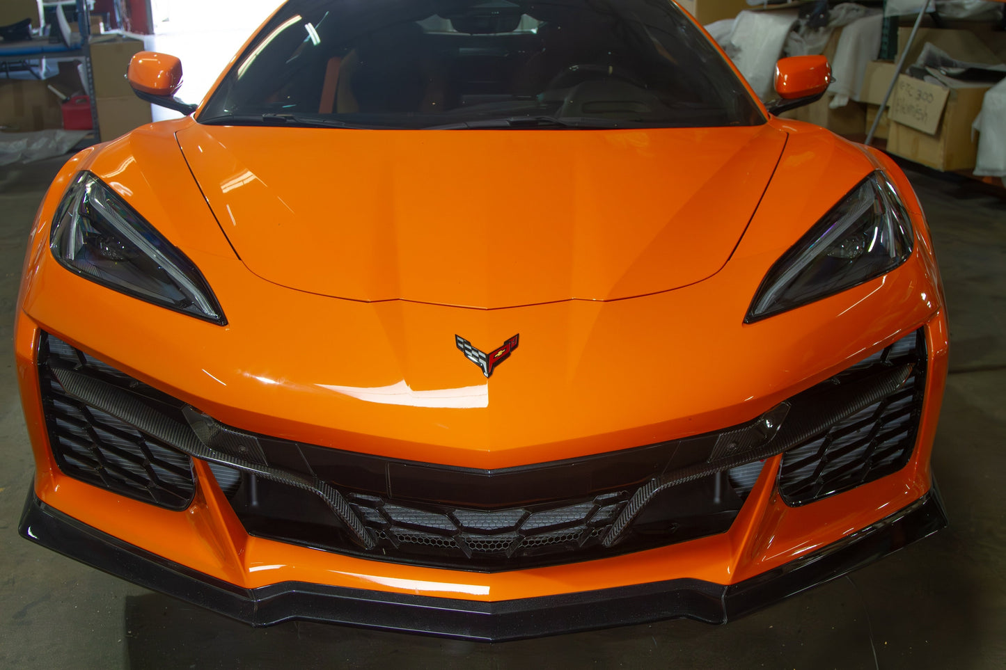 Chevrolet Corvette C8 Z06 Carbon Fiber Front Bumper Grill Inserts