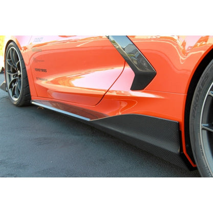 Chevrolet Corvette C8 Carbon Fiber Side Rocker Extensions/ Side Skirt