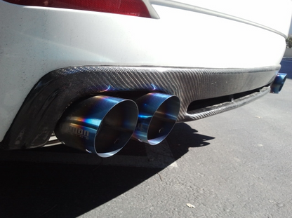 megan racing - Supremo Exhaust System for BMW F10 2011+ (535i w/ M-Sport Bumper) – Blue Titanium Tips – MR-ABE-BF10V2-BT-RR+RL