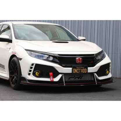 Honda FK8 Civic Type R with OEM Lip Carbon Fiber Front Wind Splitter 2017-2021