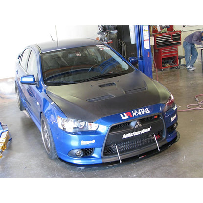 Mitsubishi Lancer Ralliart Carbon Fiber Front Wind Splitter 2009-Up