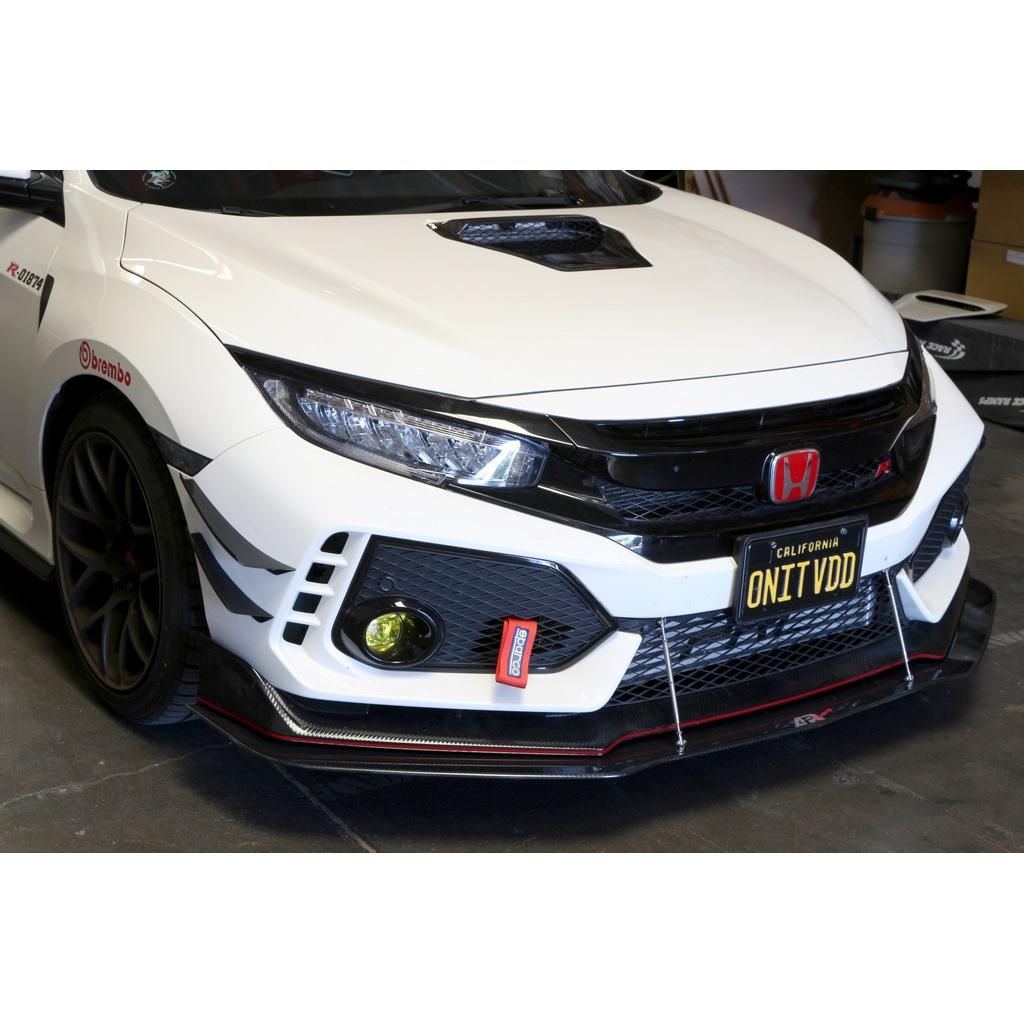 Honda FK8 Civic Type R Carbon Fiber Front Bumper Canards 2017 - 2021