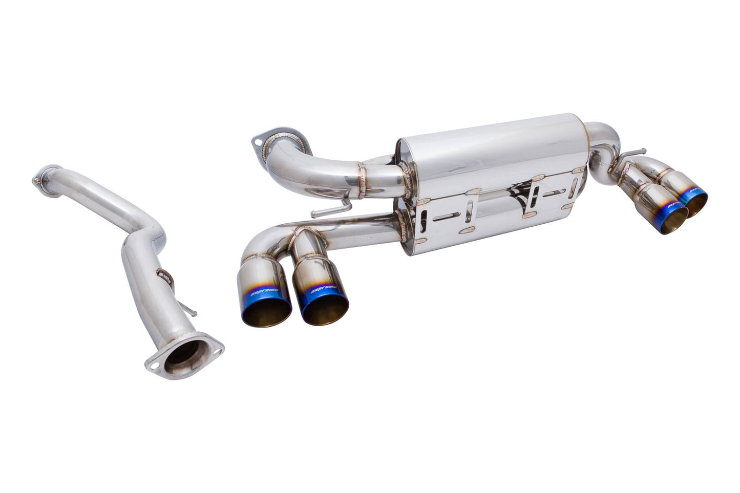 Megan Racing - BMW E82 1M 11-12 – Supremo Exhaust System – Burnt Rolled Tips – MR-ABE-BE821M-VO+M