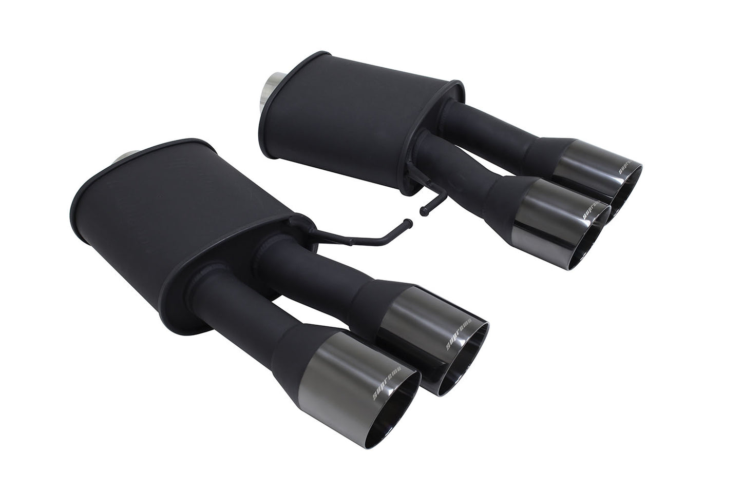 Megan Racing - BMW F10 M5 2011+ Supremo Exhaust System – Black Chrome Rolled Tips – MR-ABE-BF10M5-BC