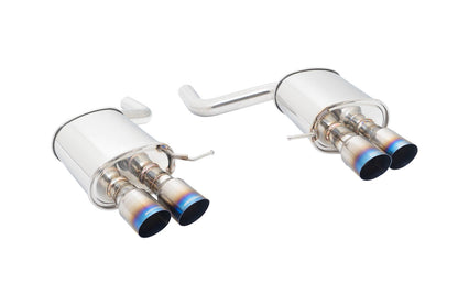 megan racing - Supremo Exhaust System for BMW F10 2011+ (535i w/ M-Sport Bumper) – Blue Titanium Tips – MR-ABE-BF10V2-BT-RR+RL