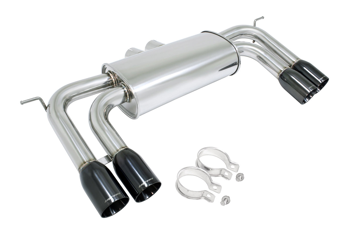 Megan Racing - BMW X5M 10-13 / X6M 10-14 (Excludes Regular X5) Supremo Exhaust System – Black Chrome Rolled Tips – MR-ABE-BX5M-BC