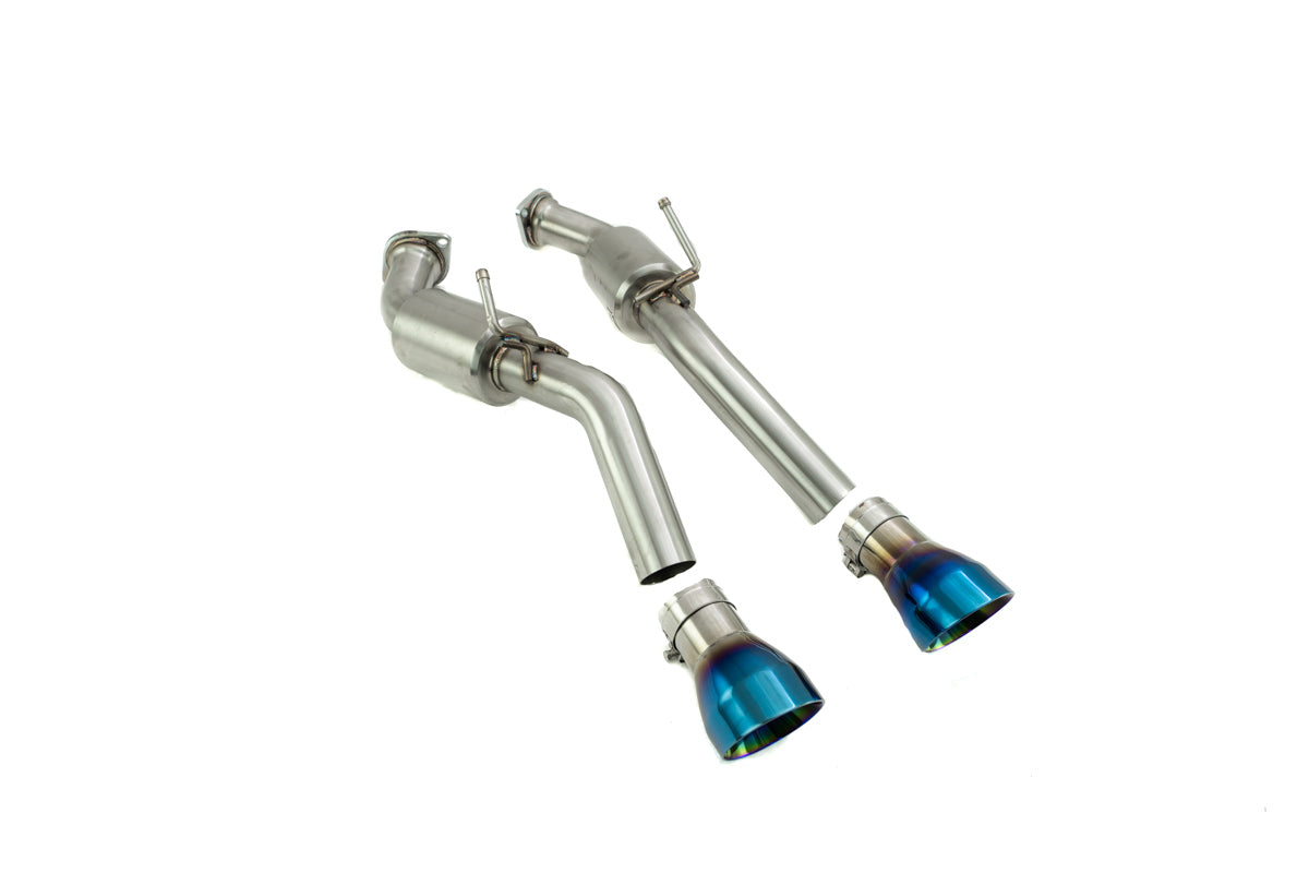 Megan Racing - Infiniti Q50 2016+ (3.0 Twin Turbo) Exhaust System (Burnt Blue Tips) – MR-CBS-IQ14X-BT-R + MR-CBS-IQ14X-M