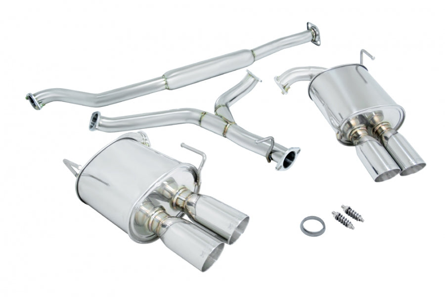 Megan Racing - Subaru WRX 2011-2014 Sedan – Stainless Rolled Tips – OE-RS – MR-CBS-SI114D-SRT-R + MR-CBS-SI114D-M