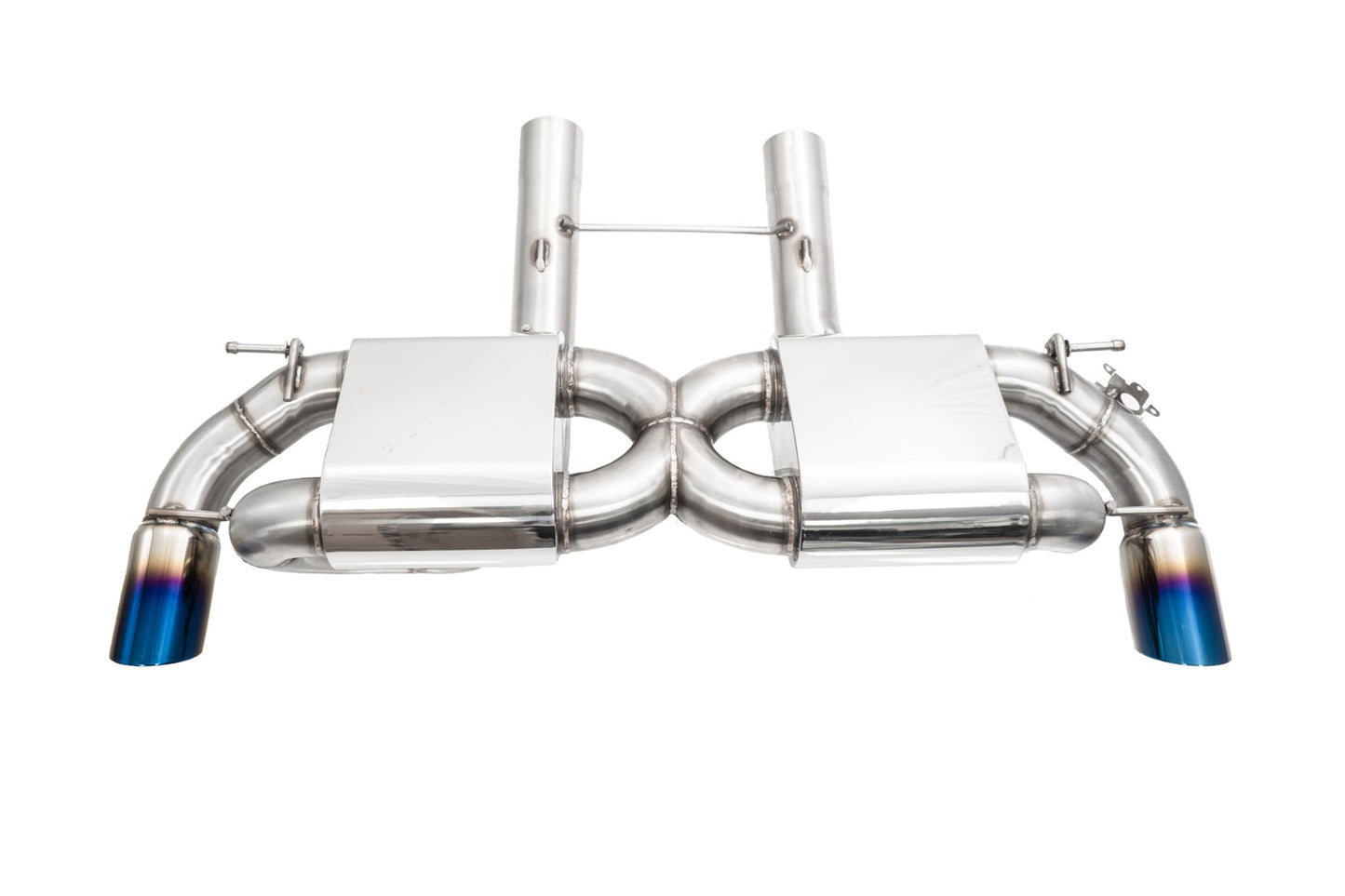 Megan Racing - Toyota Supra 19+ OE Type Dual Exit Exhaust System W/ Burnt Blue Tips (3.0L 6-Cyl) – MR-CBS-TS20-OE-R-BT+M